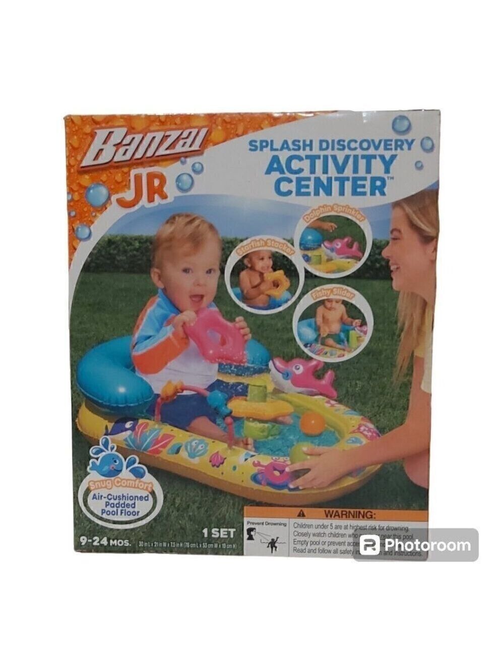 Banzai Jr. Splash & Discovery Activity Center - Perfect For Ages 9 - 24 Months